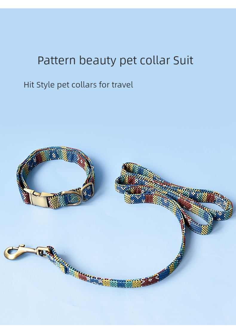 Strap Medium-Sized Dog Harness, Collar, Leash