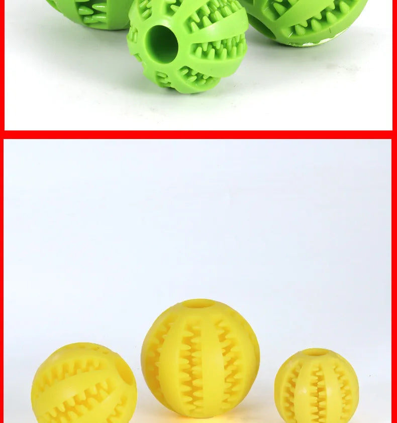 Silicone Pet Dog Toy Ball Interactive Bite-resistant Chew Toy for Small Dogs Tooth Cleaning Elasticity Ball Pet Products 5/6/7cm