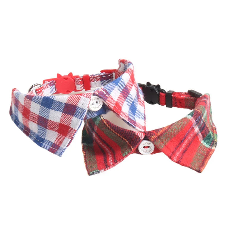 Bowtie for Cat Bow Tie Collar Plaid Adjustable Cat Tuxedo Collar for Small Dog Wedding Formal Tuxedo Suit Tux Outfits Birthday