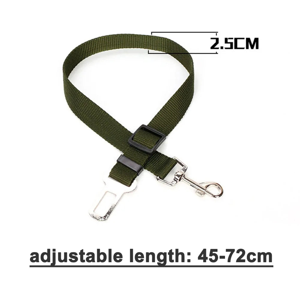 Pet Dog Car Seat Belt Retractable Buffer Elastic Reflective Safety Traction Rope Dog Leash Harness Dogs Dog Accessories Supplies