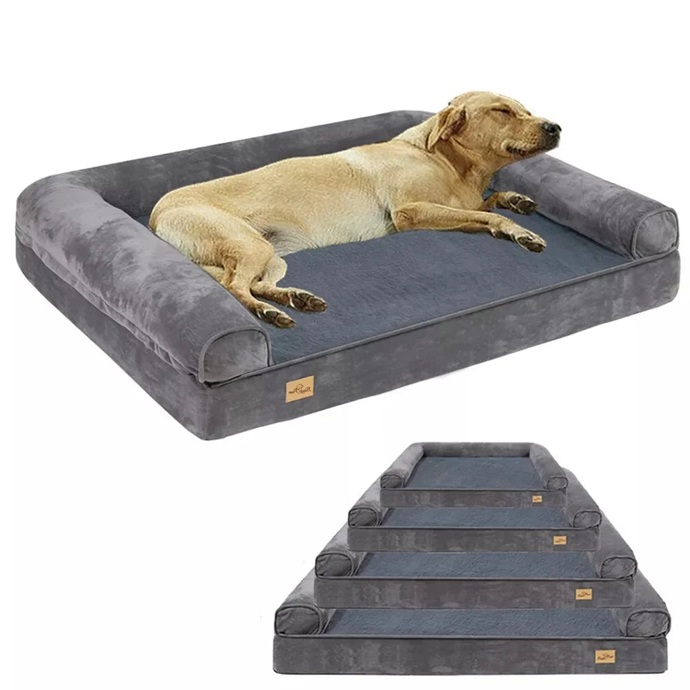 XXXL Large Calming Dog Bed Orthopedic Memory Foam Sofa Couch Waterproof Removable Cover Plush Mat for Small Medium Large Dogs