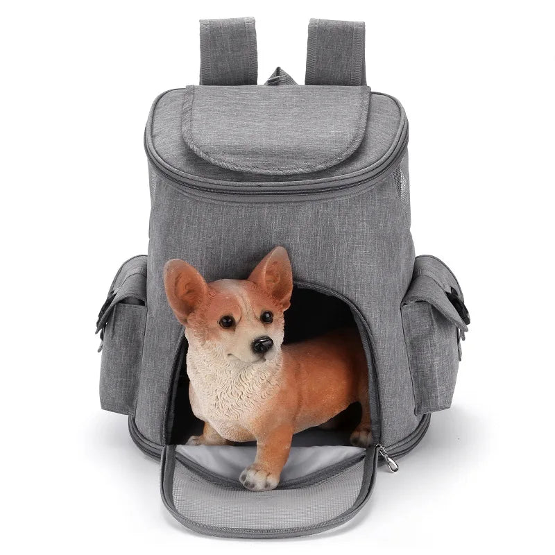 Pet Bags Breathable and Cool Cat Travel Backpack with Two Side Pockets Dog Carrier Large Suitable for Hiking Traveling Camping