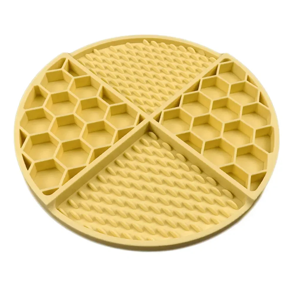 Pet Supplies Dog Cat Lick Pad Square Round Sucker Slow Food Pad Shower Distraction Pad Silicone Lick Pad Slow Food Tray