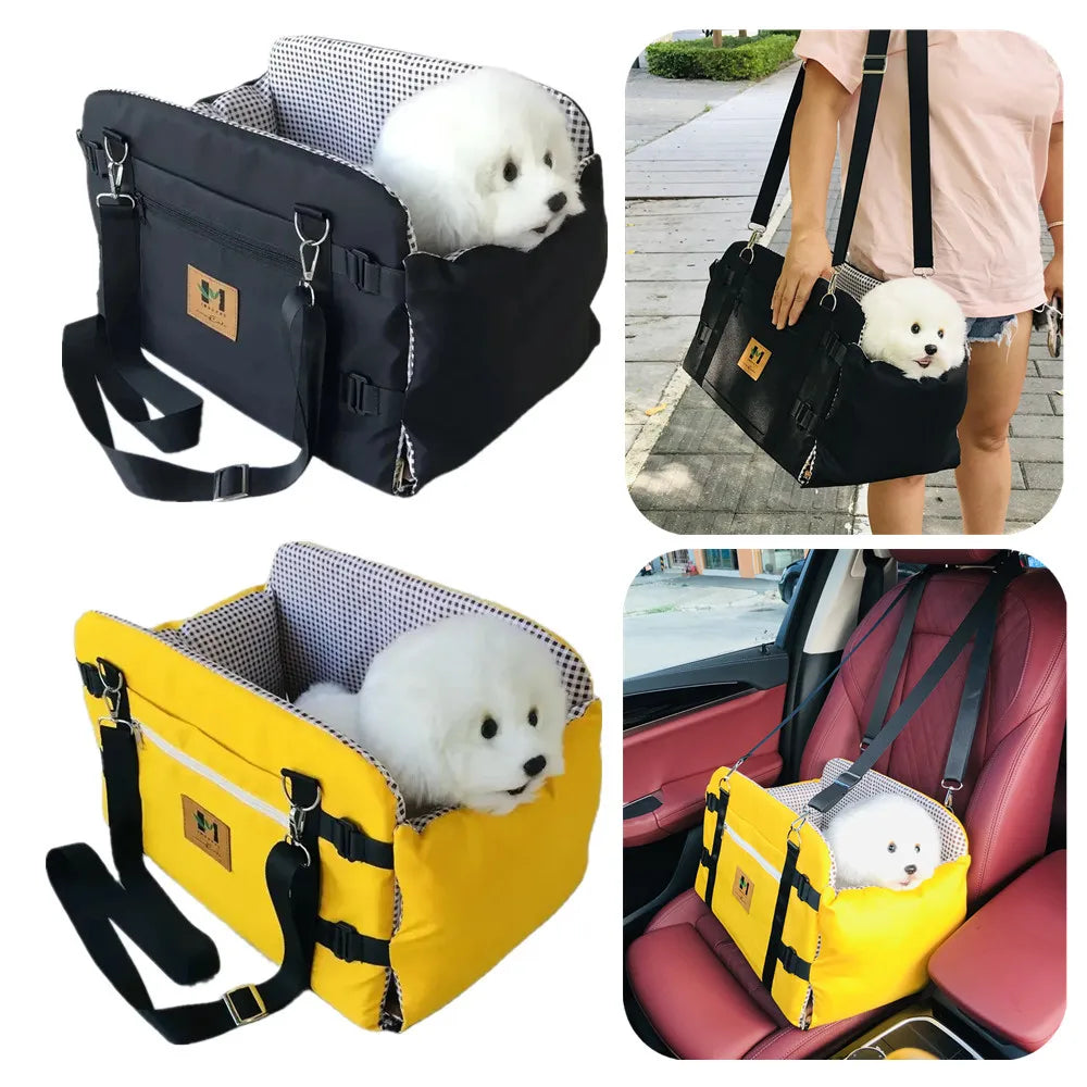 Dog Car Seat for Medium Dogs, Anti-Slip Dog Booster Car Seat Large cats Medium Dog Carrier Shoulder carrying Safety Travel Bag