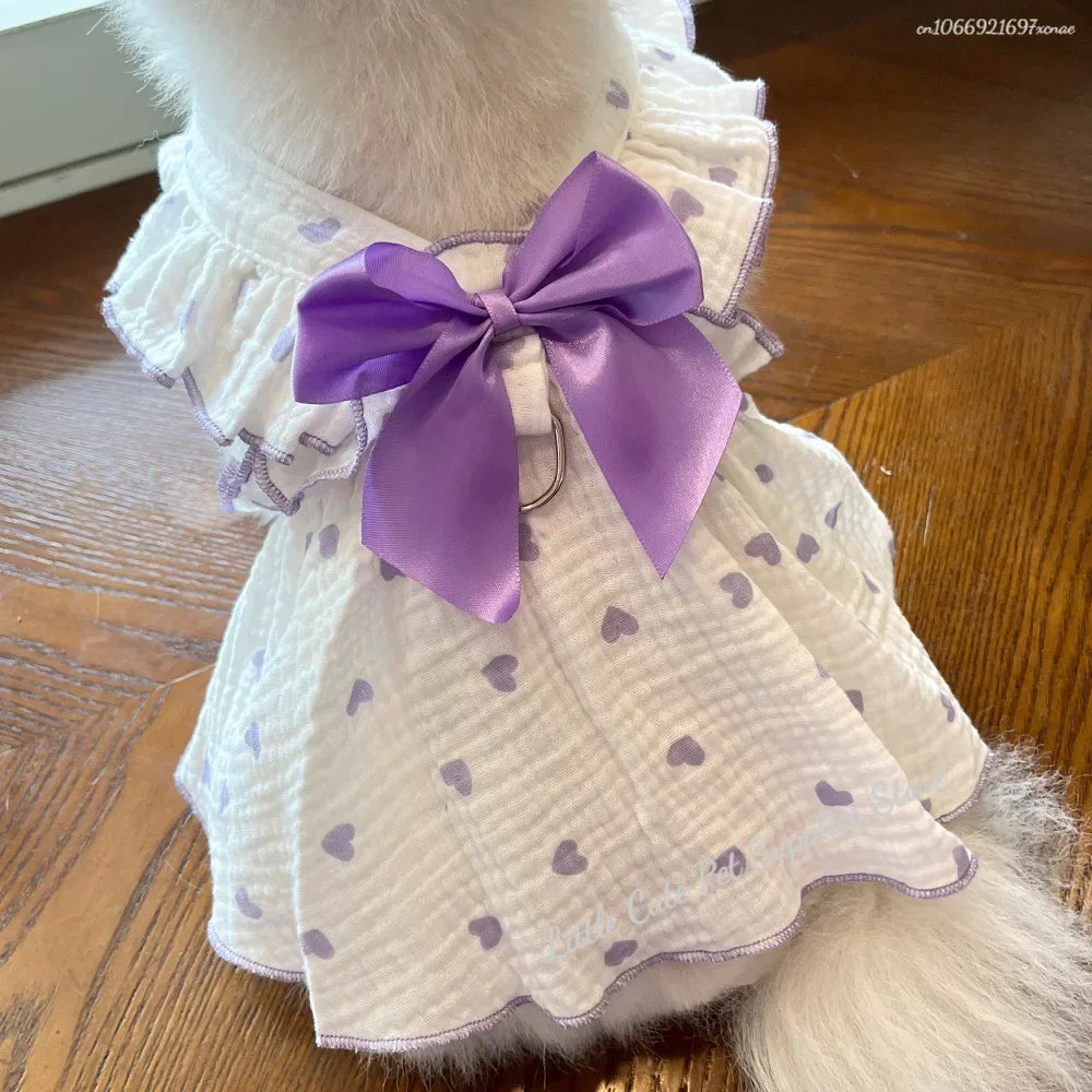 Cute Dog Clothes for Small Dogs Summer Dog Princess Dress Breathable Puppy Clothing Fashion Cat Wedding Skirt Pet Thin Dresses