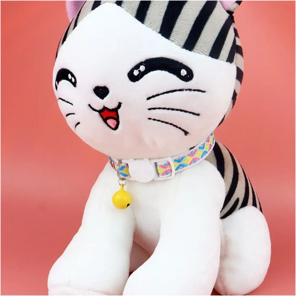 1PCS Pet Supplies Cat Collar Anti-choking Collar Cat Face Buckle Ethnic Jacquard Cat Collar with Bell Adjustable Safety Necklace