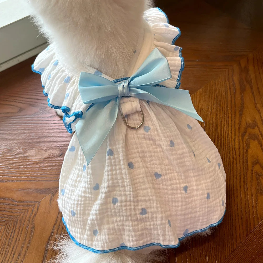 Cute Dog Clothes for Small Dogs Summer Dog Princess Dress Breathable Puppy Clothing Fashion Cat Wedding Skirt Pet Thin Dresses