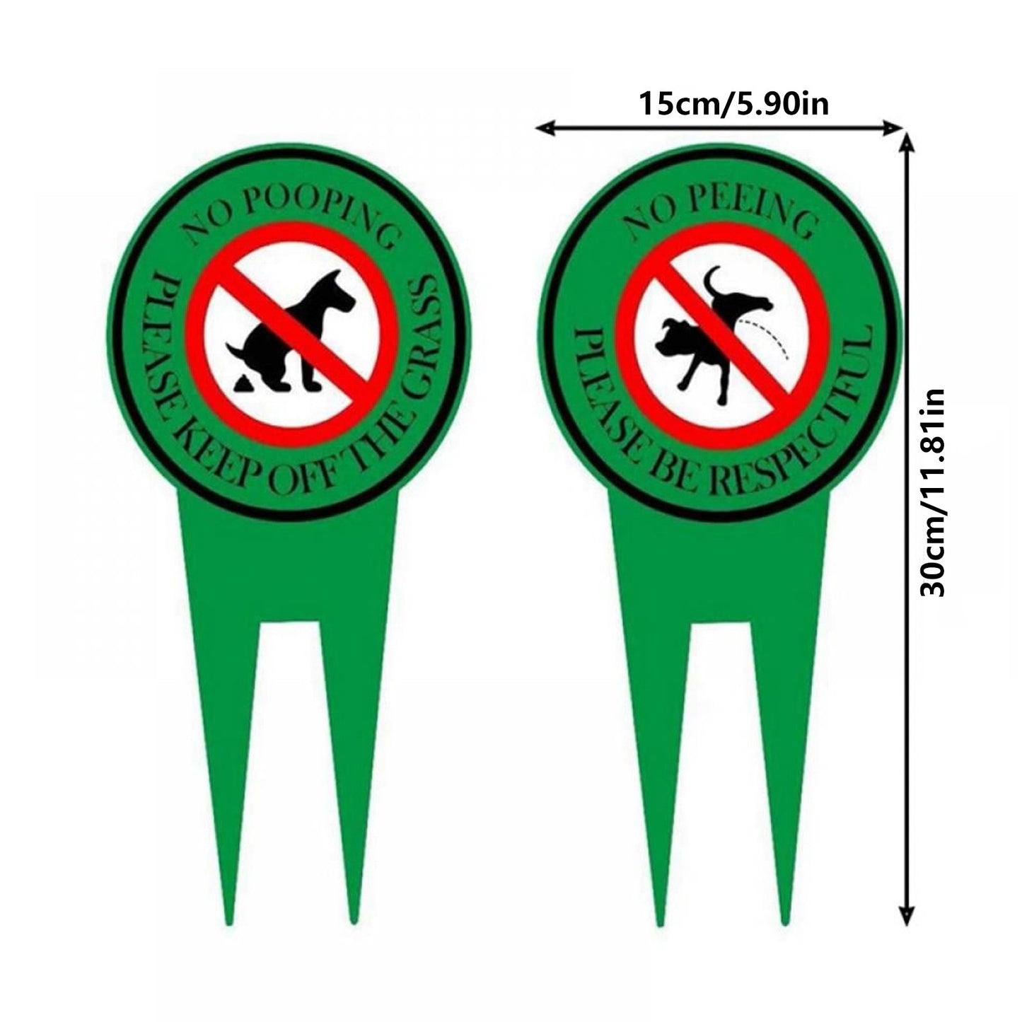 2 Pack Double Special Dog Sign No Peeing Dog Sign With Stake Stop Dogs From Peeing Metal Dog Signs