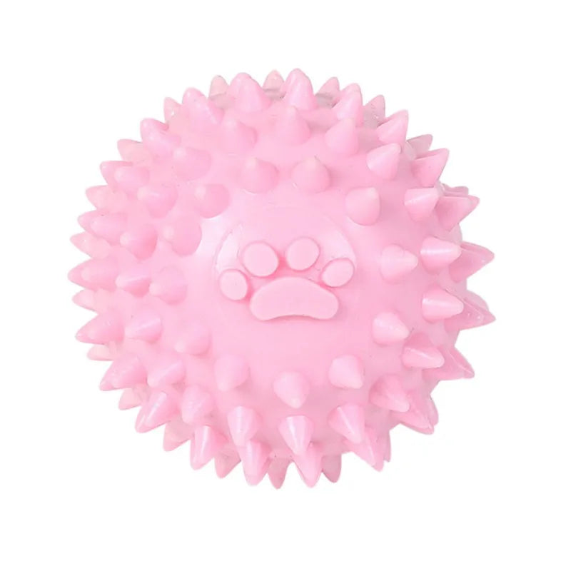 Dog Chewing Toy Interactive Rubber Ball for Small Large Dog Cat Pet Tooth Cleaning Indestructible Footprint Ball Pet Accessories