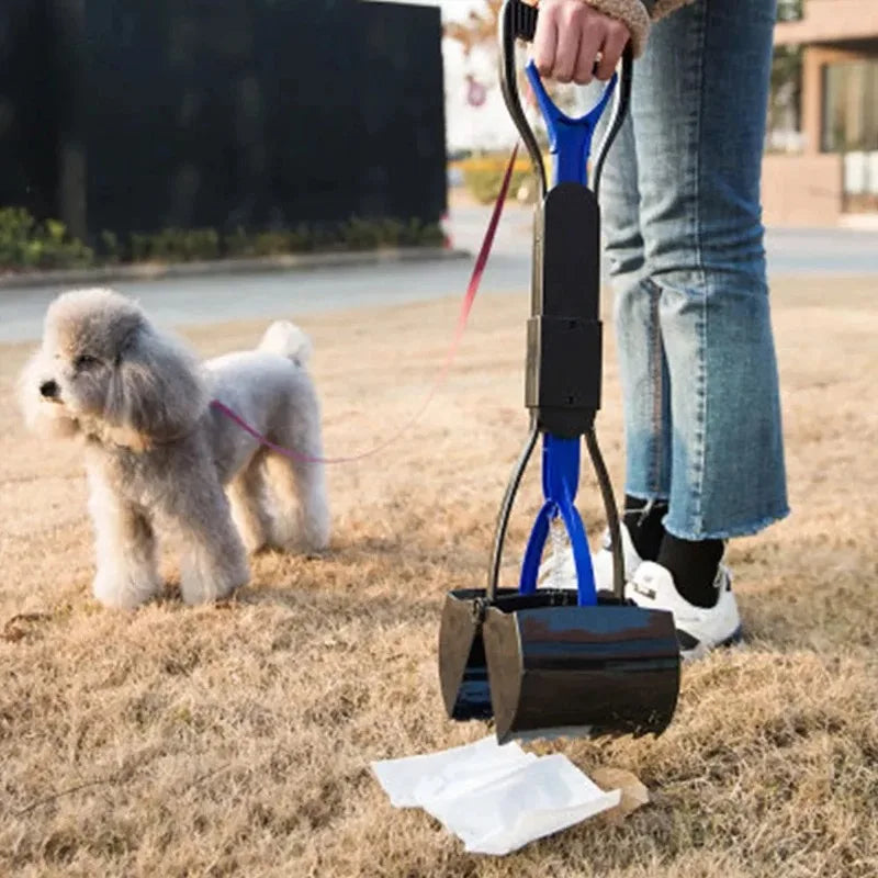 Pet Pooper Scooper Dogs Shit Clip Long Handle Jaw Poop Scoop Outdoor Animal Feces Cleaner Picker Excrement Collector Clean Tools