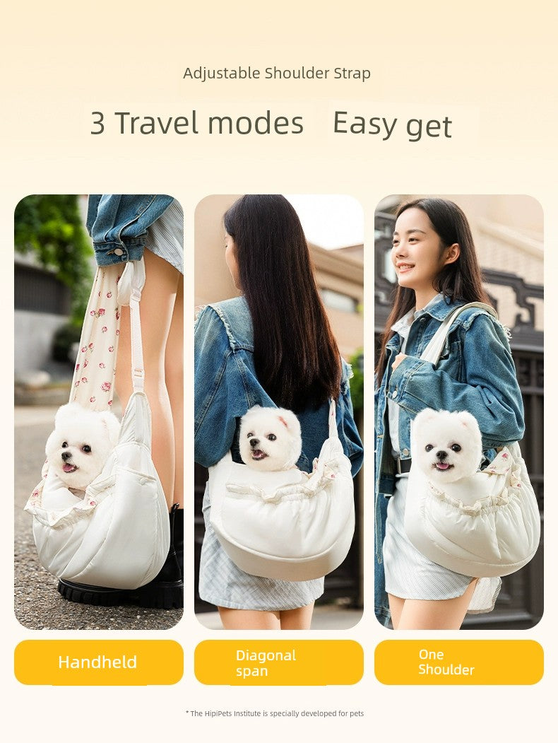 Dog Bag Portable Cat Bag Dog Diaper Bag Winter Heattech Small and Medium-Sized Dogs Shoulder Satchel Messenger Bag Pet Backpack