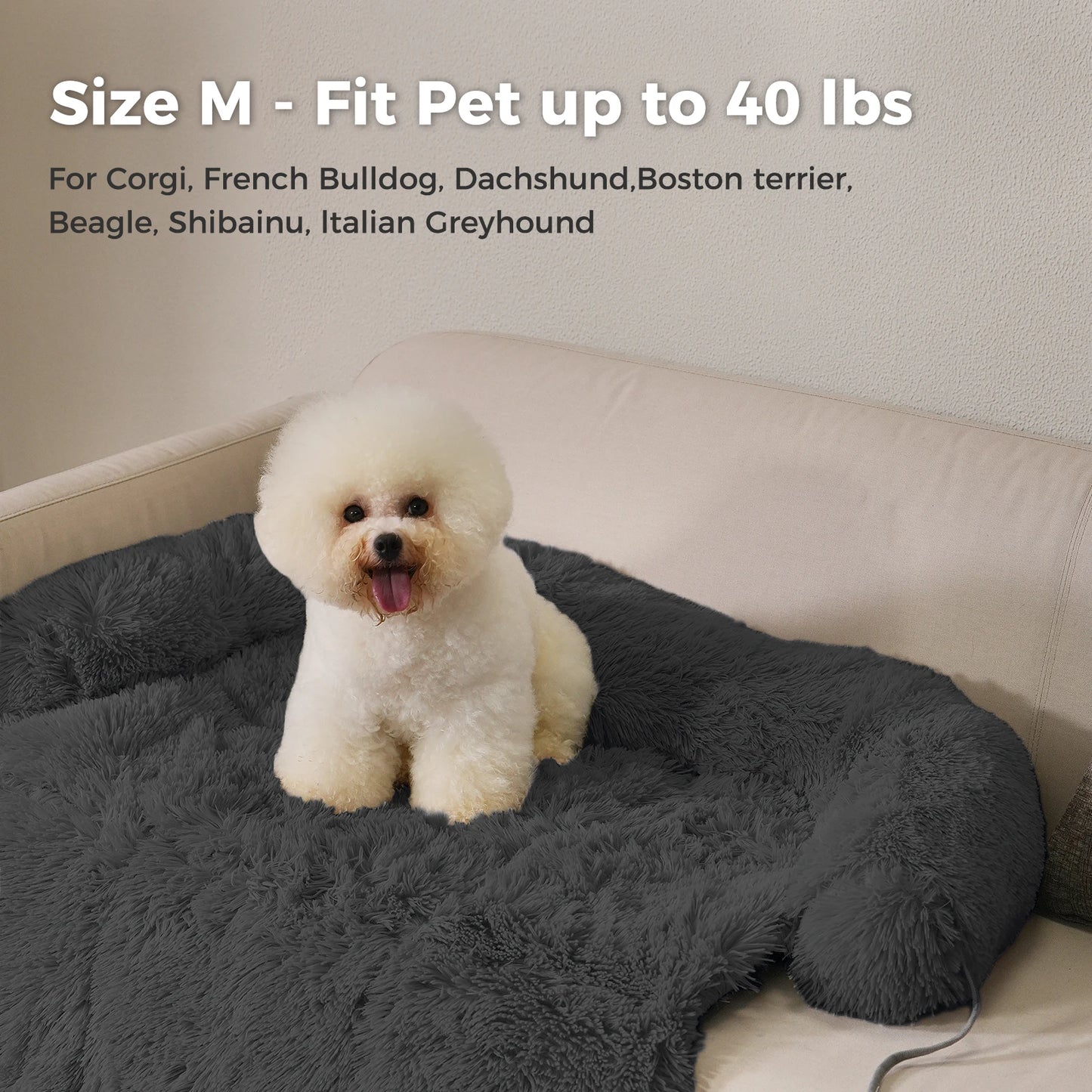 Fluffy Dog Bed Mat Dog Cat Sofa Winter Warm Pet Blanket Sleeping Bed for Dog Portable Dog House Washable Pet Kennel Puppy Pad