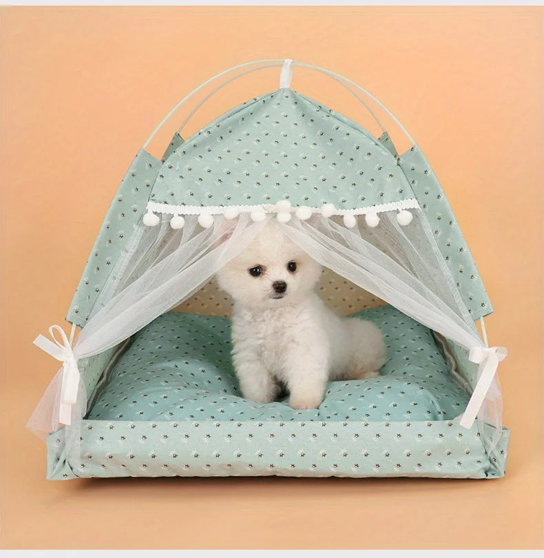 Cat and dog nests, summer semi-enclosed houses, cool mats, foldable outdoor pet tents, tent supplies