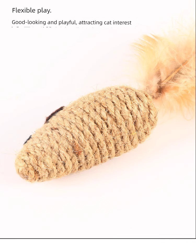 Hemp Rope Relieving Stuffy Handy Gadget Scratch-Resistant Simulation Cat Toy