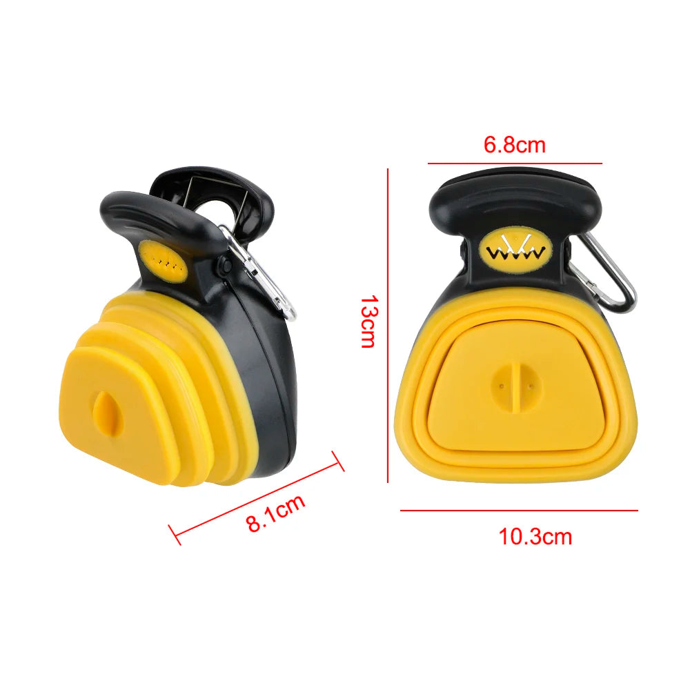 ABS Poop Scoop Portable With 1 Roll Decomposable bags Dog Pet Travel Foldable Pooper Scooper Poop Trash Bag Storage Box