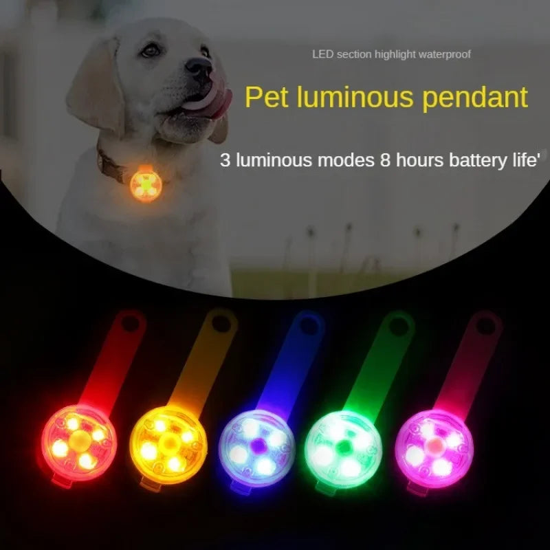 LED Pet Dog Cat Collar Pendant Night Safety Cat Luminous Light IPX7 Waterproof Flashing Harness With Light for Dog Accessories