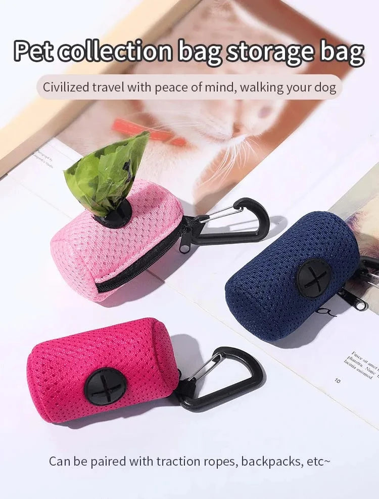 Dog Poop Bag Dispenser Hangingable Dog Waste Bag Holder Bags Dispenser for Dogs Walking Garbage Bags Dispensers Pet Supplies