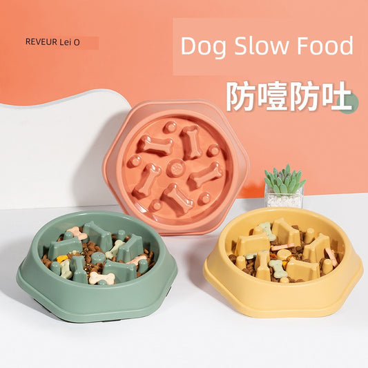 Slow Feeding Bowl Bichon Puppy Anti-Choke Dog