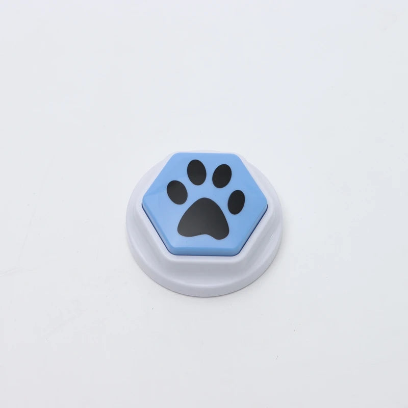 Pet Training Recordable Talking Sound Button Hexagonal Paw Pattern Speak Answering Interactive Voice Dog Toy For Communication