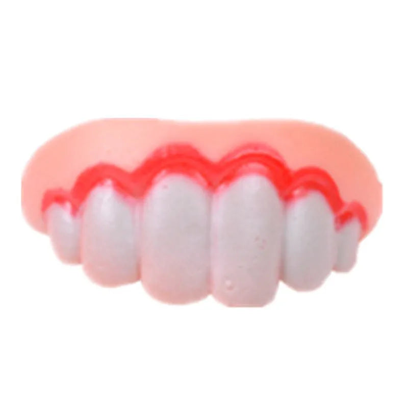 False Teeth For Dog Funny Dentures Pet Decorating Supplies Halloween Cosplay Humans And Vampires Toys Tricky Funny Dentures