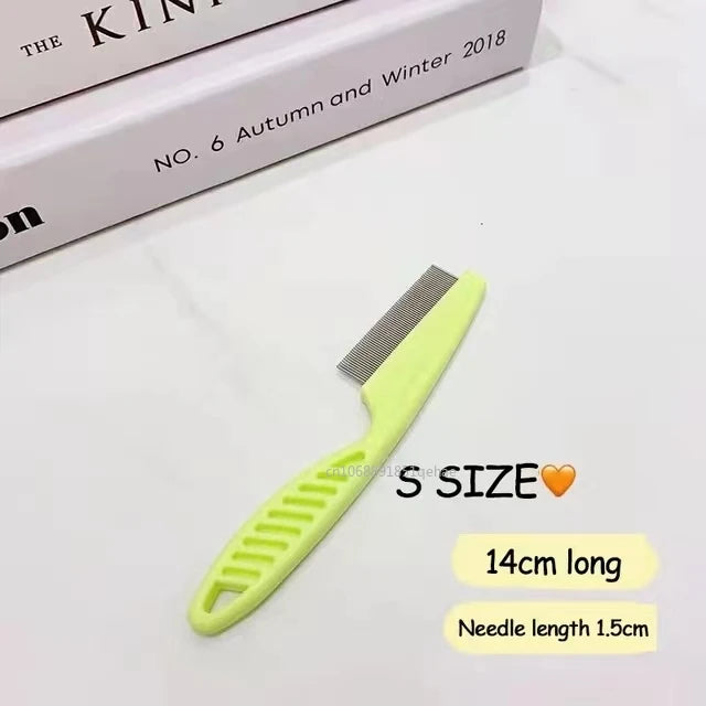 2/1pc Pet Hair Shedding Comb Stainless Steel Flea Comb for Cat Dog Pet Comfort Flea Hair Grooming Comb Dog Brush Grooming Tools