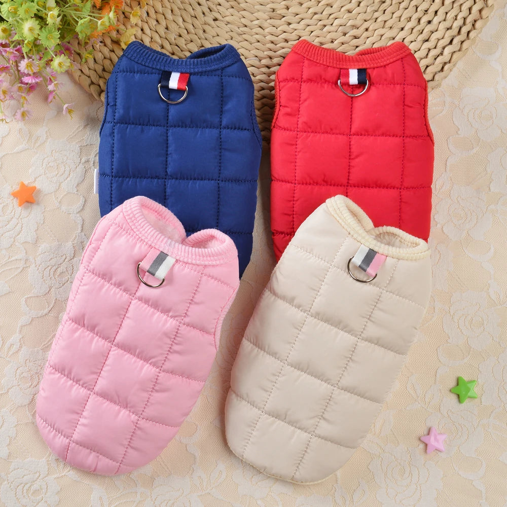 Winter Dog Clothes Warm Dog Coat Vest Clothing Soft Pet Puppy Chihuahua Yorkshire Jacket Outfit For Small Medium Dogs Pink S-2XL