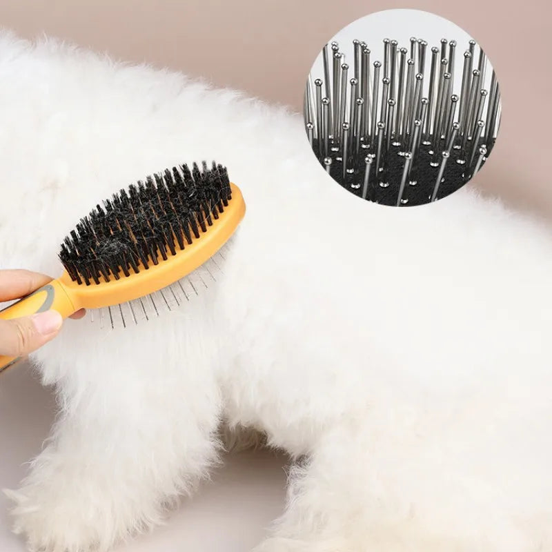 Dog Comb Pet Hair Remover Double-sided Combs for Cats Cleaning Tools Massage Dog Grooming Brush Long Hair Cat Brush Pet Products