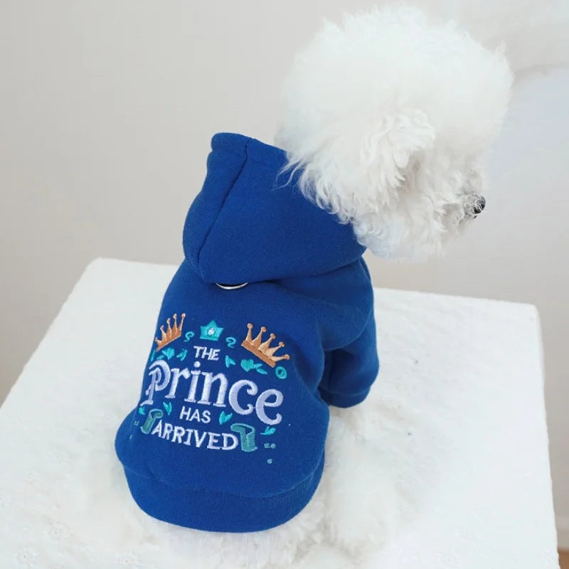 Pet Dog Clothes for Small Medium Dogs Winter Warm Dog Hoodie Letter Print Puppy Pullover Pet Sweatshirt Bichon Frise Dog Clothes