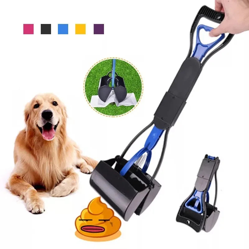 Pet Pooper Scooper Dogs Shit Clip Long Handle Jaw Poop Scoop Outdoor Animal Feces Cleaner Picker Excrement Collector Clean Tools