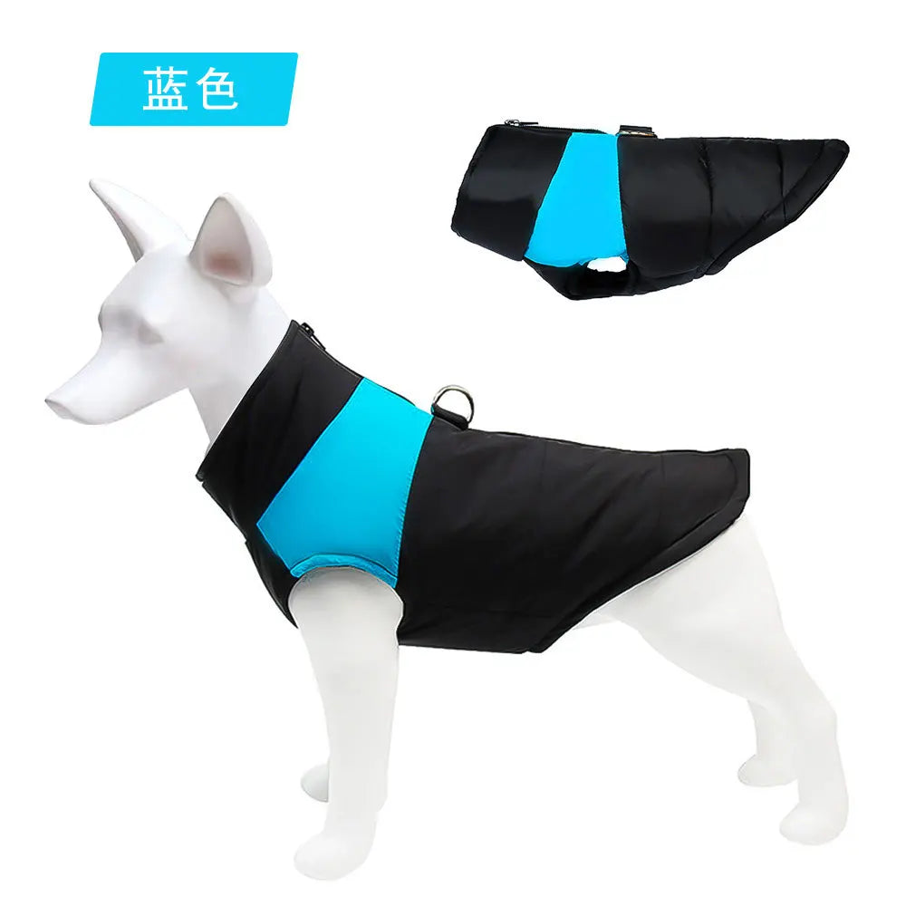 Dog Winter Jacket with D Rings Puppy Waterproof Vest Coats with Zipper Windproof Outdoor Jackets for Small Medium Large Dogs