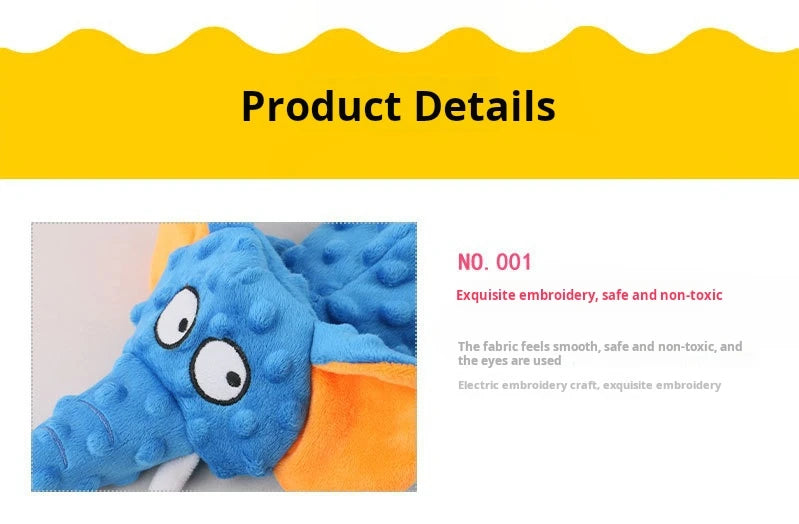 pet plush toy elephant Dog Interactive non-filled ringing paper sound toy dog supplies