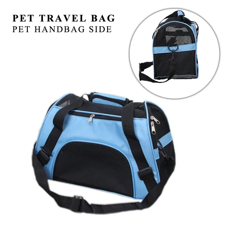 Sac de transport portable pour chien et chat, sac de voyage pour chiot, maille respirante, petit chien, chat, chien, tente d'extérieur, sac à main pour animaux de compagnie