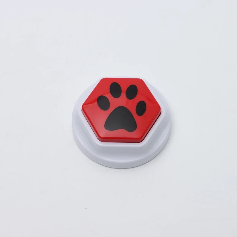 Pet Training Recordable Talking Sound Button Hexagonal Paw Pattern Speak Answering Interactive Voice Dog Toy For Communication