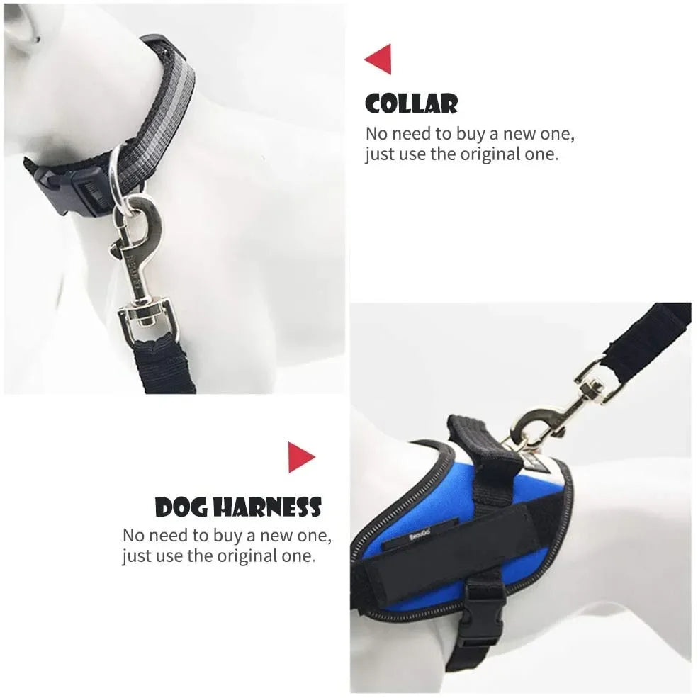 Adjustable Pet Cat Dog Car Seat Belt Pet Seat Vehicle Dog Harness Lead Clip Safety Lever Traction Dog Collars Dogs Accessoires