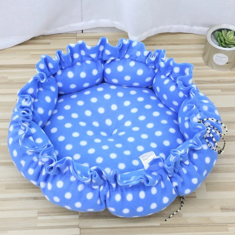 Pet Cushion For Cats Puppies Pet Adjustable Pet Bed Nest Bed Supplies Drawstring Creative Soft Warm Nest Dual-Use