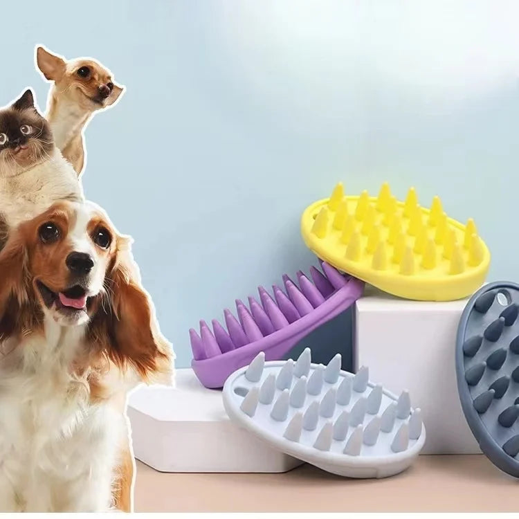 Bathroom Puppy Dog Cat Bath Massage Gloves Brush Safety Silicone Pet Accessories for Dogs Cats Dog comb Tools