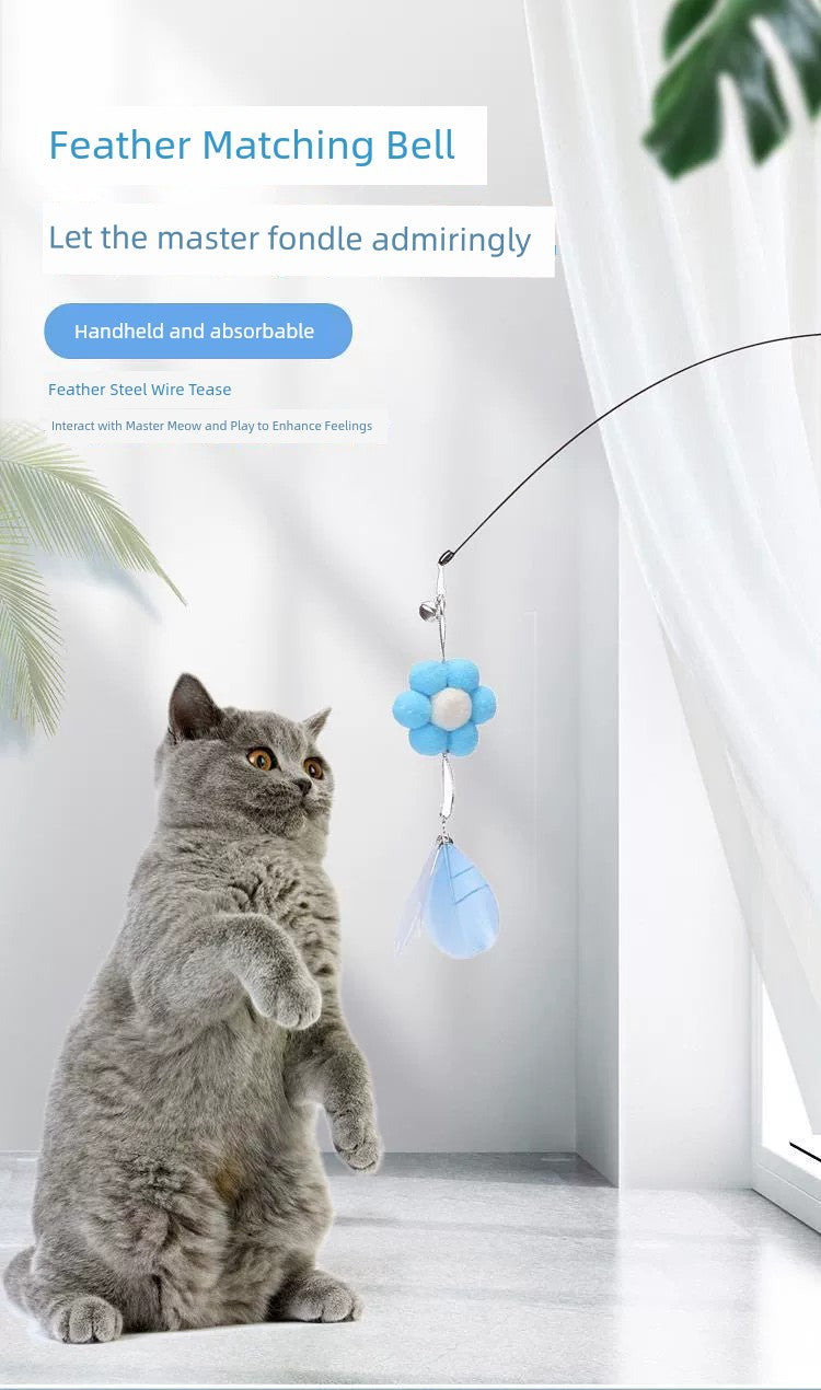 Long Durable with Bell Unscalable Cat Teaser