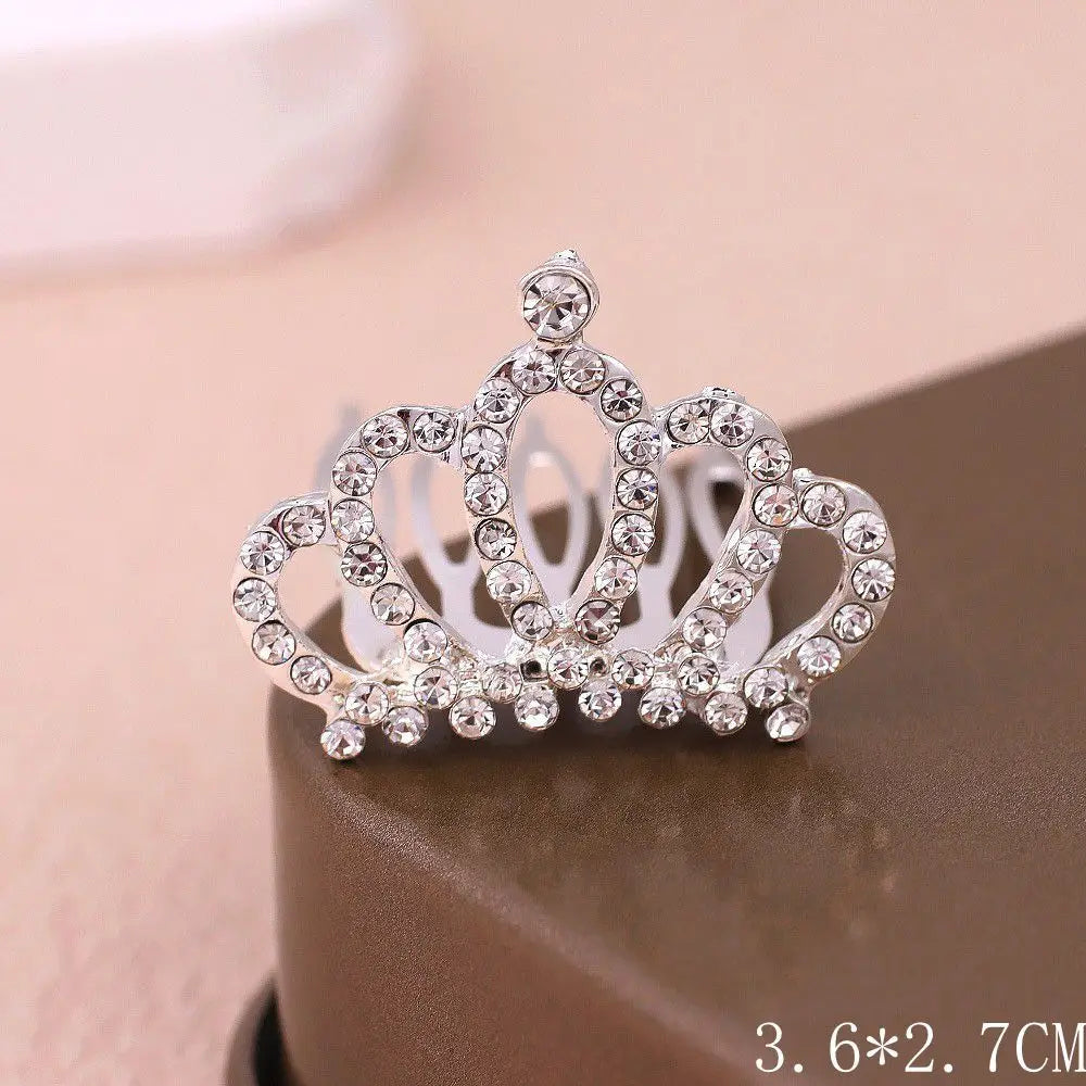 1/5pcs Bling High-grade Pet Hair Clip Crown Diamonds Hair Ornament Teddy Dog Cat Cute Pet Hairpin Puppy Hair Grooming Accesorios