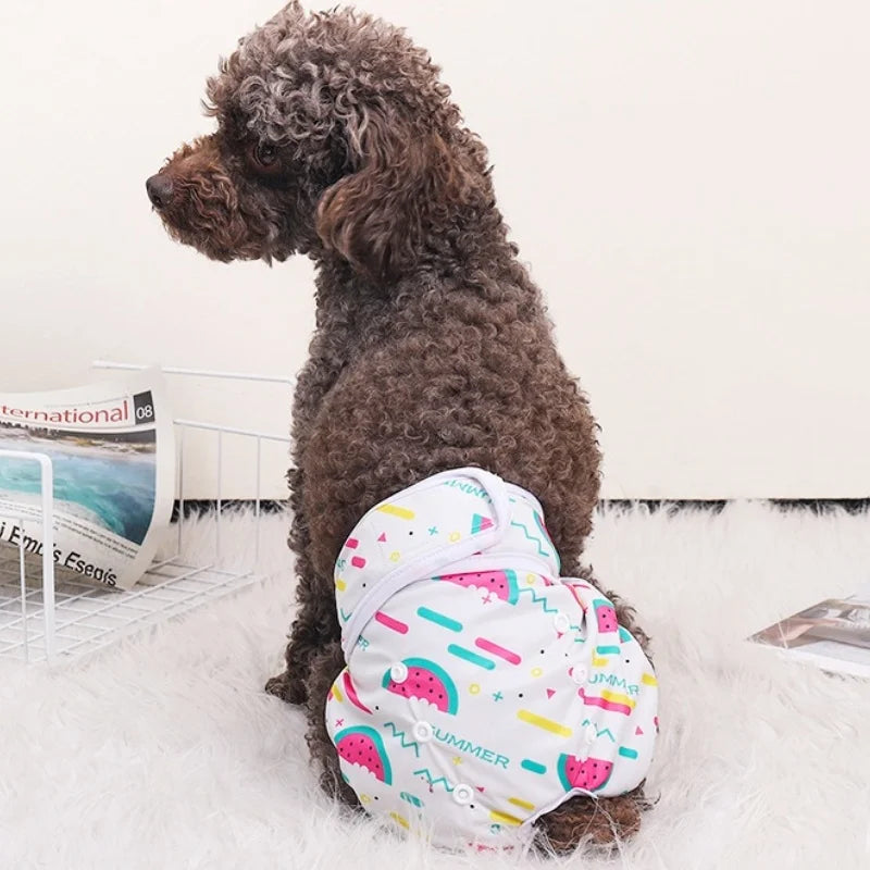 Washable Female Dog Diapers Reusable Dog Panties Menstruation Pet Physiological Safety Pants Adjustable Cat Diapers Pet Supplies