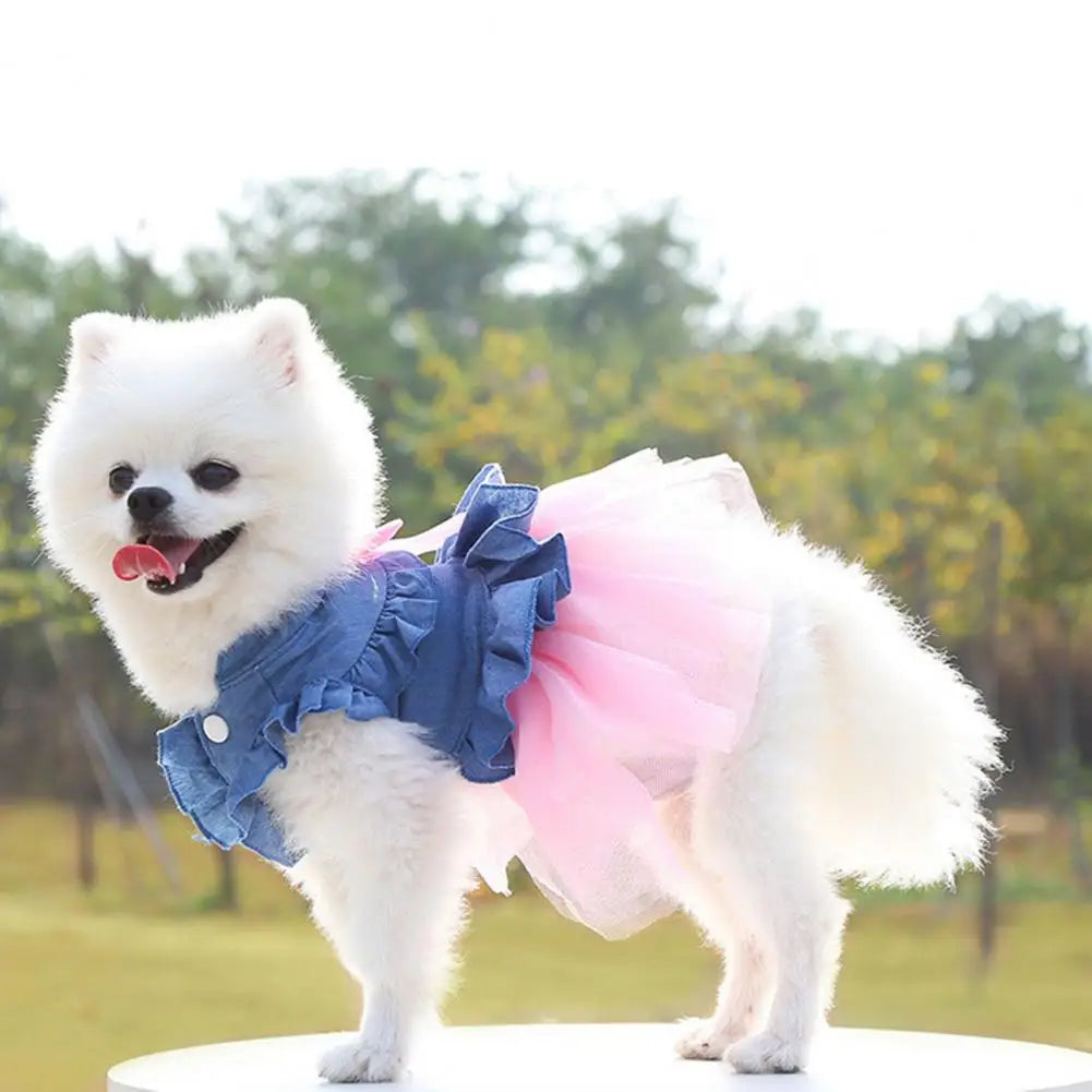 Cozy Pet Dress Cute Dog Skirt High Elasticity Fashion Pet Vest Puppy Sleeveless Clothes