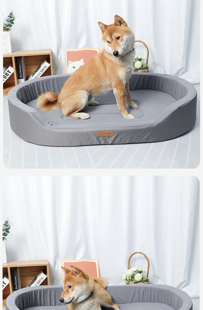 Large Dog Bed Wear-resistant Dog Sofa Oxford Cloth Waterproof and Anti-urine Dual-Purpose Inner Pad Easy Washable Pet Cat House