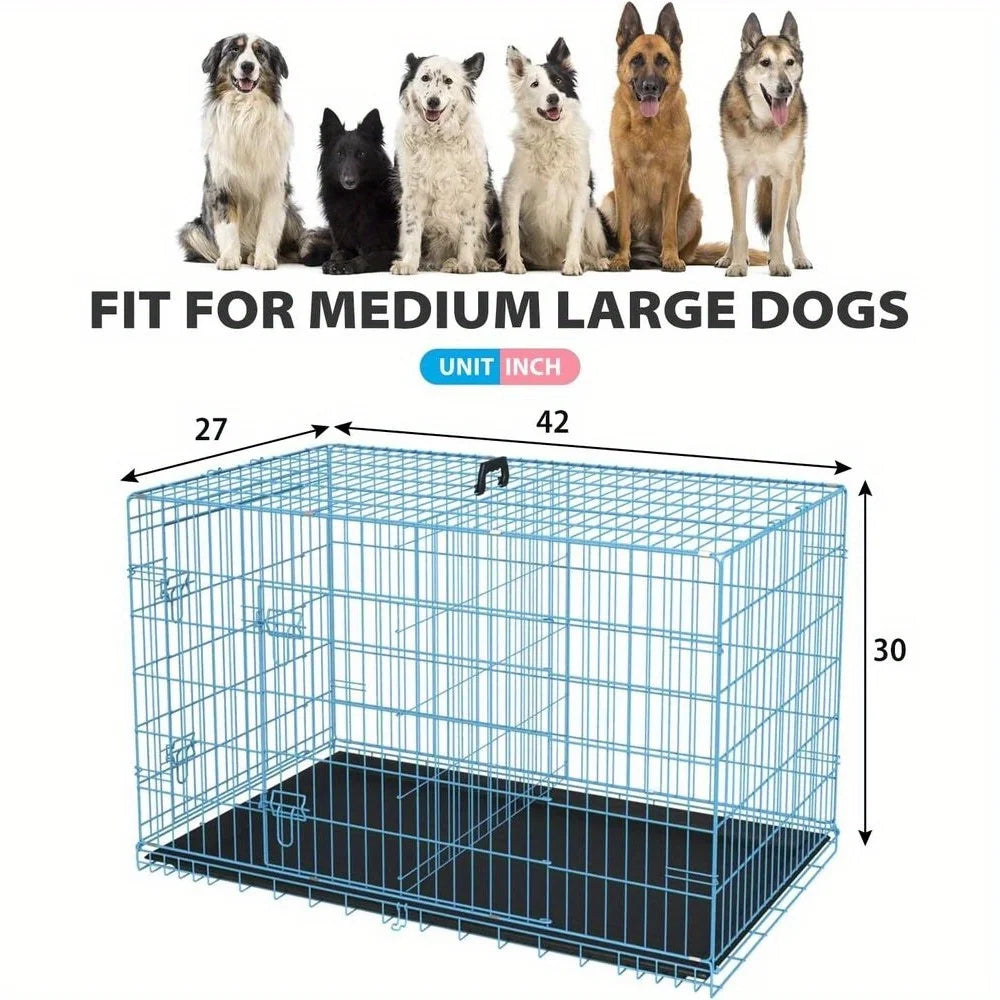 Folding wire kennel for large dog crate