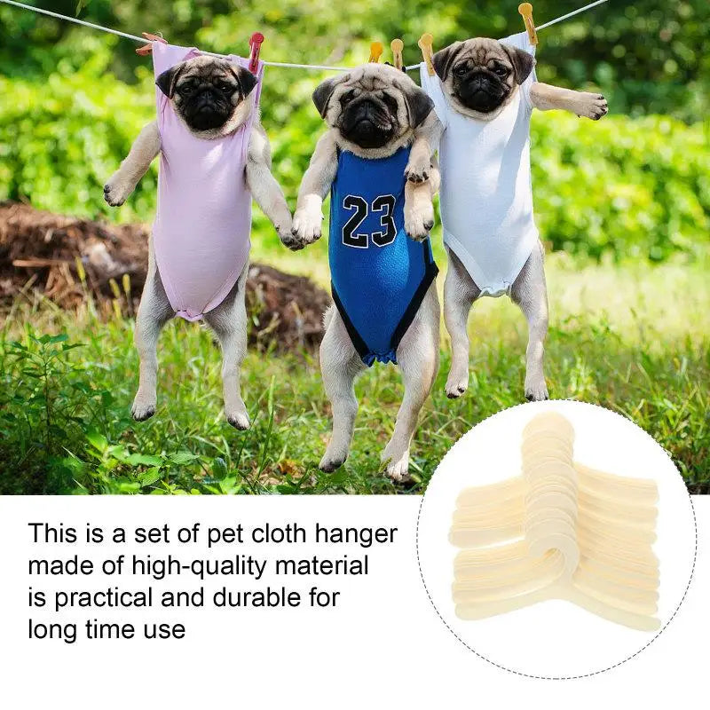 20pcs Pet Clothes Hanger Plastic Puppy Apparel Storage Rack Organize and Keep Your Pet's Clothing Neat and Tidy