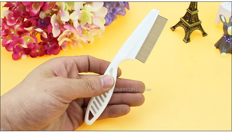 2/1pc Pet Hair Shedding Comb Stainless Steel Flea Comb for Cat Dog Pet Comfort Flea Hair Grooming Comb Dog Brush Grooming Tools