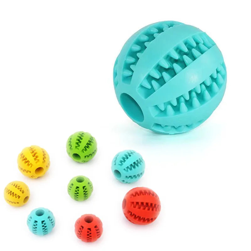 Silicone Pet Dog Toy Ball Interactive Bite-resistant Chew Toy for Small Dogs Tooth Cleaning Elasticity Ball Pet Products 5/6/7cm