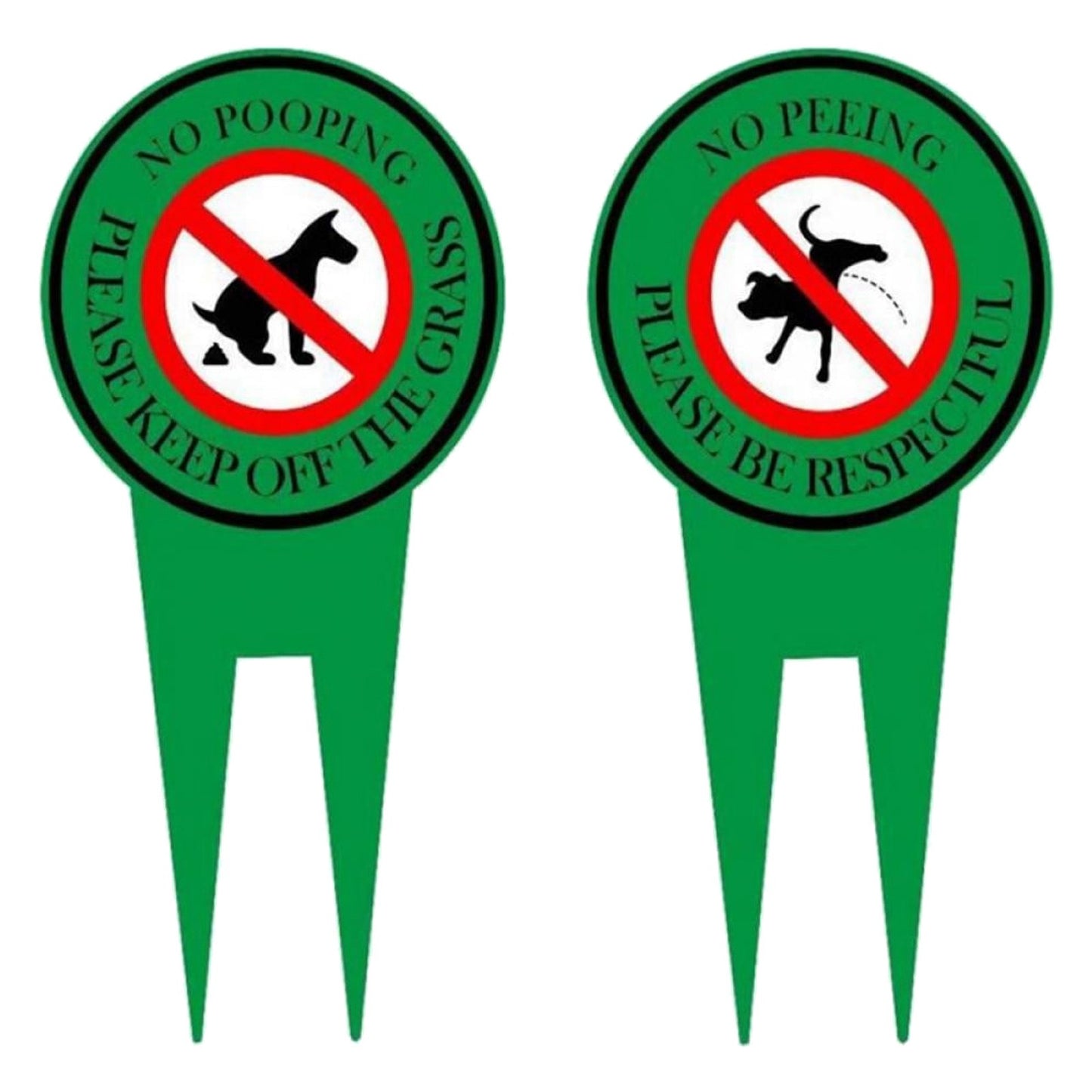 2 Pack Double Special Dog Sign No Peeing Dog Sign With Stake Stop Dogs From Peeing Metal Dog Signs