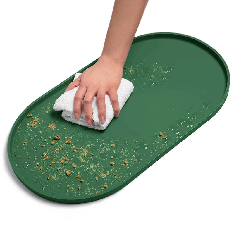 Silicone Pet Bowl Mat Placemat Waterproof Prevent Spills Dog Cat Food Feeding Pad Kitten feeding Pet Bowl tray Mats