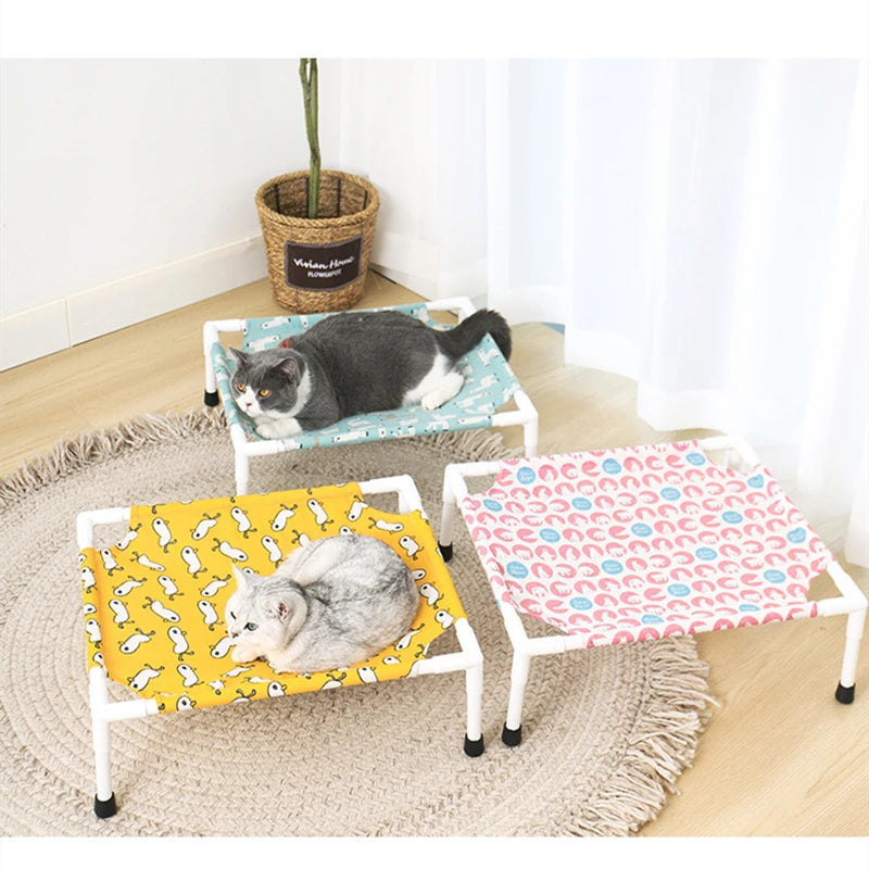 Cat Hammocks Bed Camping Bed Universal Pet Kitten Standing Bed Removable Breathable for Cat Small Dog Durable Beds