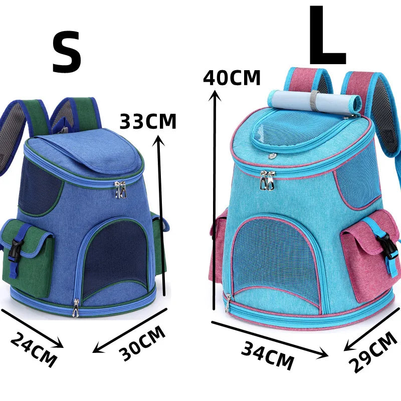 Pet Bags Breathable and Cool Cat Travel Backpack with Two Side Pockets Dog Carrier Large Suitable for Hiking Traveling Camping