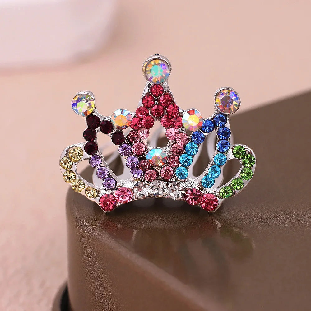 1/5pcs Bling High-grade Pet Hair Clip Crown Diamonds Hair Ornament Teddy Dog Cat Cute Pet Hairpin Puppy Hair Grooming Accesorios